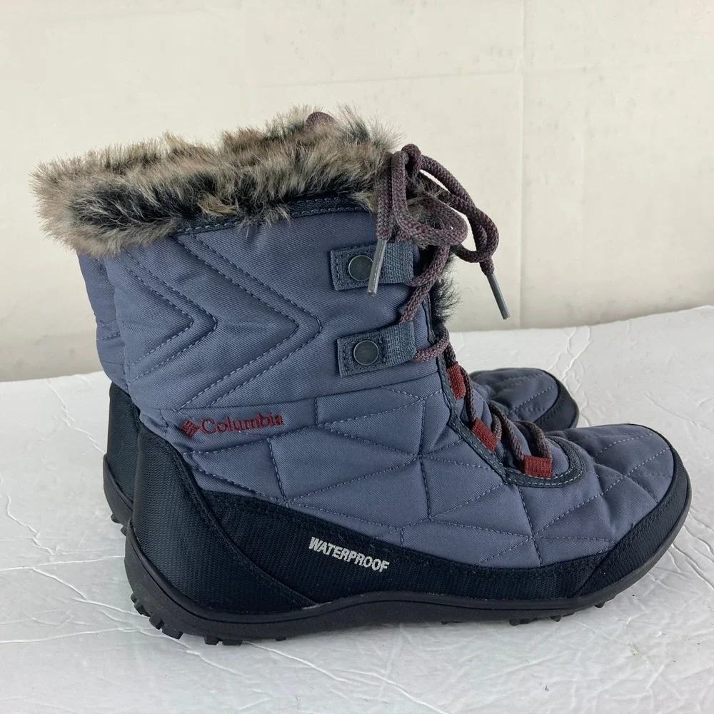 Columbia Minx Mid II Winter Boots Women Sz 9 Waterproof Faux Fur Gorpcore 2.
